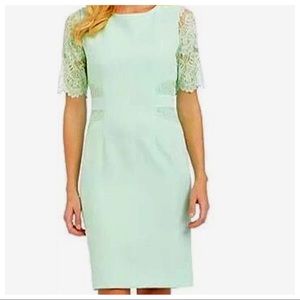 Preston & York Mint Dress With Lace Detail